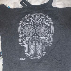 Obey Longs-leave Top 🔥 with skull 💀 size S - XS